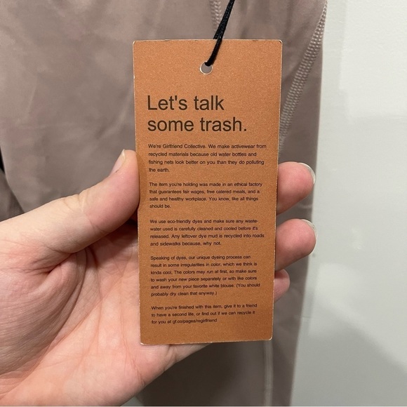 Girlfriend Collective High Waist 7/8 Leggings in Quartz Size Large - Picture 7 of 12